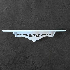 White Decorative ornate carved Wall Shelf
